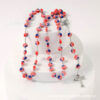 Wholesale 59 polymer clay flat beads cross rosary necklace