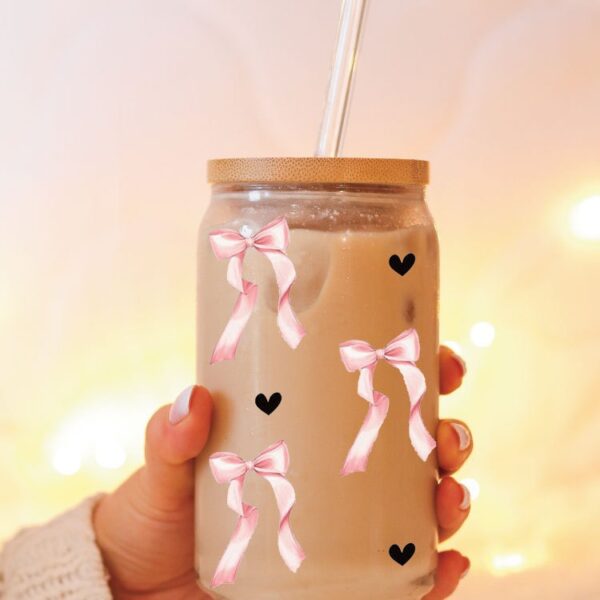 Wholesale Cute little bow 16oz Cup UV DTF Wraps