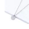 Wholesale Jewelry Basic Simple Style Round Customization Laser Engraving 201 Stainless Steel Plating Pendant Necklace Cable Chain