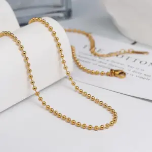 1.5mm Gold Ball Bead Chain / 45+5cm