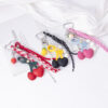Wholesale cherry bag pendant resin fruit keychain