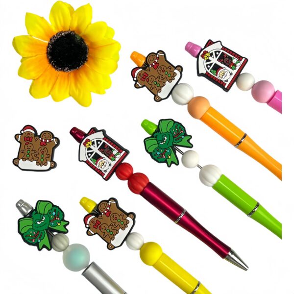 Wholesale 10pcs Christmas Silicone Food Grade Soft Baby Beads OLY Exclusive