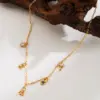 Wholesale Copper 14K Gold Plated Inlay Crown Mermaid Zircon Pendant Necklace