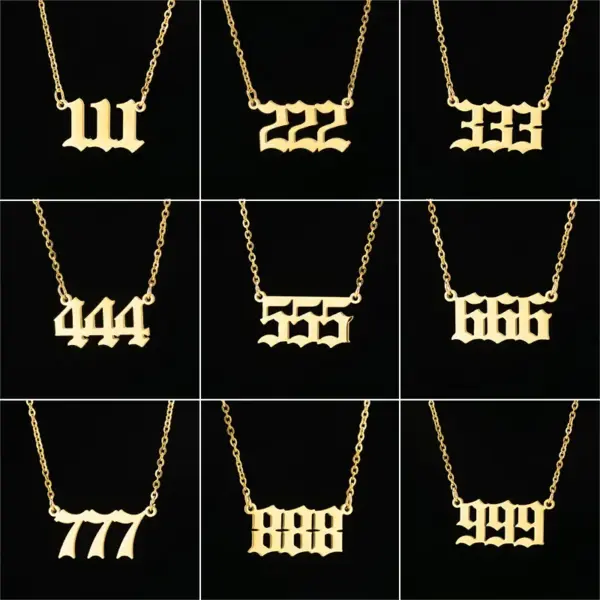 Wholesale Jewelry Simple Style Number 201 Stainless Steel 18K Gold Plated Plating Stainless Steel Necklaces