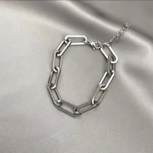 【XKB0029】Thick Cross Chain Bracelet / Steel Color