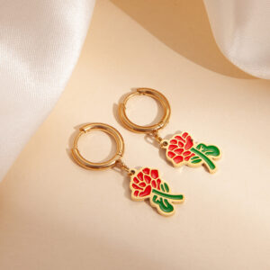 Rose earrings 1610