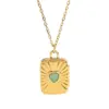Ion Plating (IP) 18K Gold Plated Geometric Heart Shape 304 Stainless Steel Casual Elegant Simple Style Locket Necklace