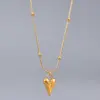 oly-bcd4fe6f2a53ff50acc15b673f730f8f Wholesale PVD Coated Real Gold Plated 18K Gold Heart 304 Stainless Steel Titanium Steel Waterproof Non Tarnish 304 Stainless Steel Titanium Steel Necklace