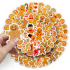 Wholesale 50pcs/pack Gingerbread Man Personality Cartoon Holiday Sticker