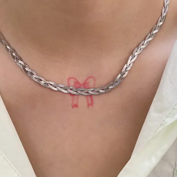 Wholesale Jewelry IG Style Simple Style Solid Color 304 Stainless Steel 18K Gold Plated Plating Stainless Steel Necklaces