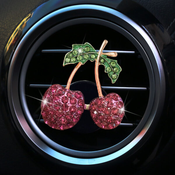 Wholesale Rhinestone Cherry Car Air Conditioner Vent Fragrance Clip