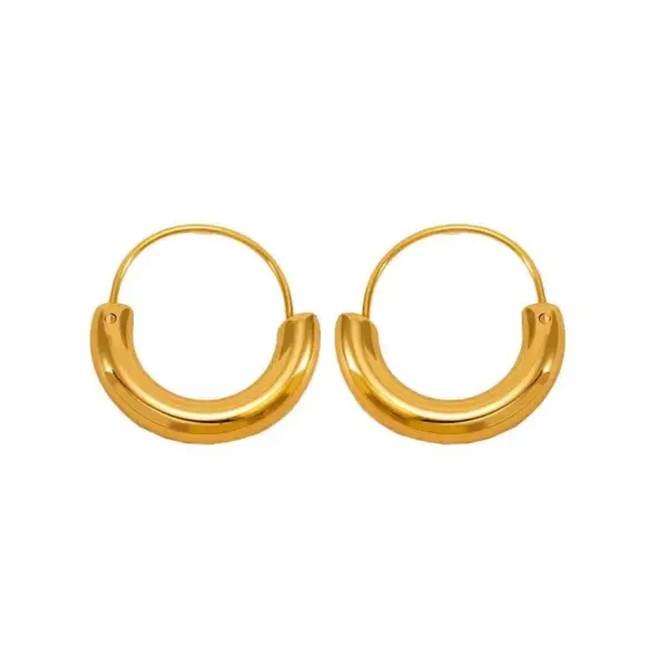 Wholesale 1 Pair Modern Style U Shape Plating Titanium Steel Earrings