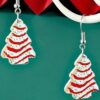 Wholesale Acrylic Icy Snowflake Retro Christmas Love Song Earrings
