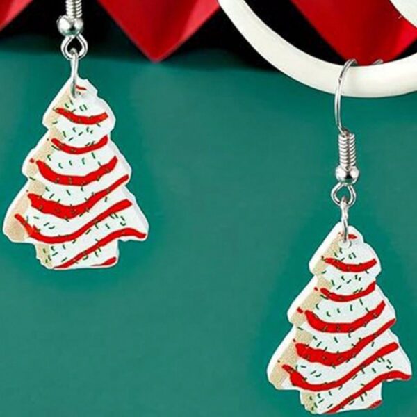 Wholesale Acrylic Icy Snowflake Retro Christmas Love Song Earrings