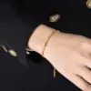Wholesale PVD Coated Real Gold Plated 18K Gold Geometric 201 Stainless Steel IG Style Casual Simple Style Waterproof Non Tarnish 201 Stainless Steel Bracelets