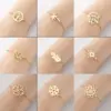 Wholesale PVD Coated 18K Gold Real Gold Plated Tree Coconut Tree 201 Stainless Steel Simple Style Waterproof Non Tarnish 201 Stainless Steel Bracelets