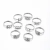 Wholesale PVD Coated 18K Gold Real Gold Plated Number 201 Stainless Steel Fashion Waterproof Non Tarnish Open Ring