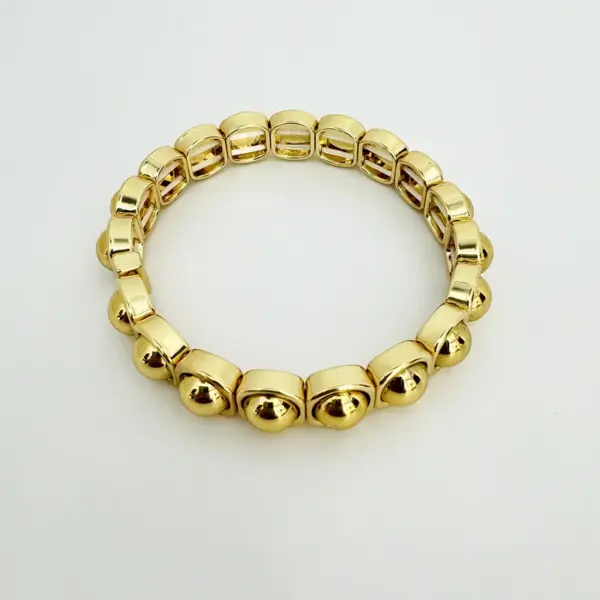 Wholesale Simple Style Color Block Solid Color Alloy 18K Gold Plated Stainless Steel Bracelets In Bulk