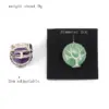 Wholesale Ethnic Style Tree Oval Agate Open Ring 1 Piece