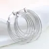 Wholesale Lady Round Titanium Steel Plating Earrings 1 Pair