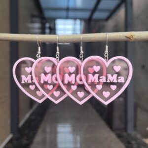 Wholesale Europe and the United States cross-border new mother's day double acrylic English letters MOM MAMA love earrings holiday earrings