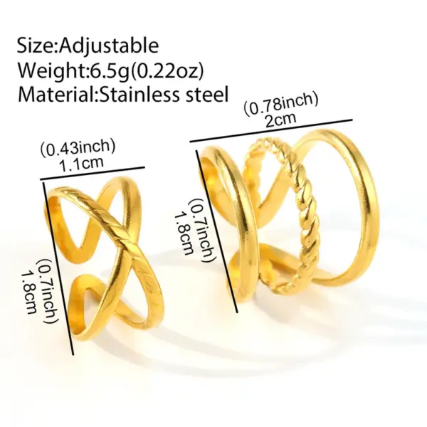 Wholesale Jewelry Hip-Hop Retro Solid Color 304 Stainless Steel Plating Rings