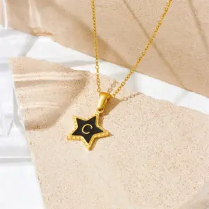 C Letter Gold Necklace