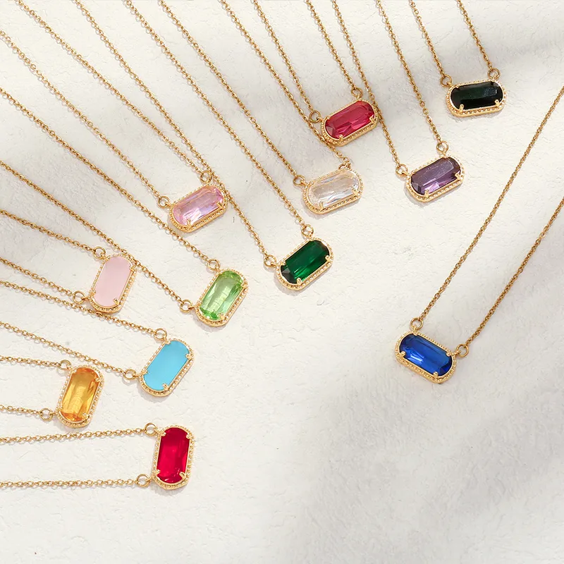 Wholesale Jewelry Vacation Simple Style Solid Color 304 Stainless Steel Pendant Necklace Cable Chain