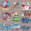 Wholesale Christmas hot stamping clothing stickers UV DTF Ready to Press Transfers Wraps