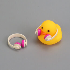 headphones white red