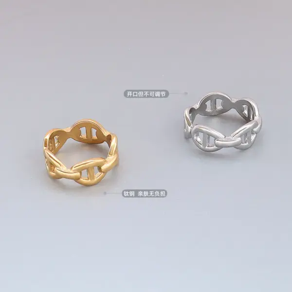 Wholesale PVD Coated Real Gold Plated 18K Gold Geometric 304 Stainless Steel Fashion Waterproof Non Tarnish
