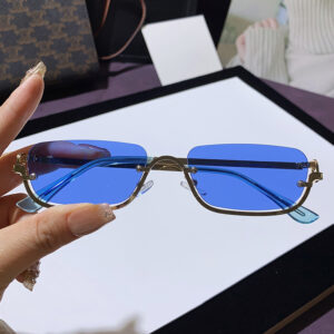 As shown in the picture / Gold frame blue film