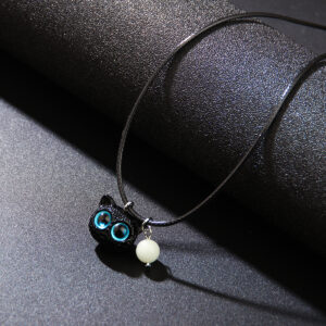 Black glow-in-the-dark necklace