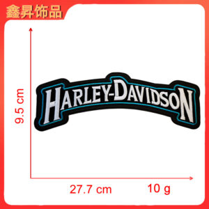 Heated hot melt glue*blue*letter*harley-davidson*height 9.5*27.7cm