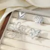 Wholesale Jewelry Vacation Simple Style Flower 304 Stainless Steel Plating Open Rings