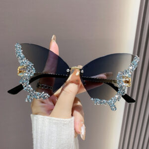 Source factory straight hair] / C03 swallowtail-9933#Blue gray [blue diamond]
