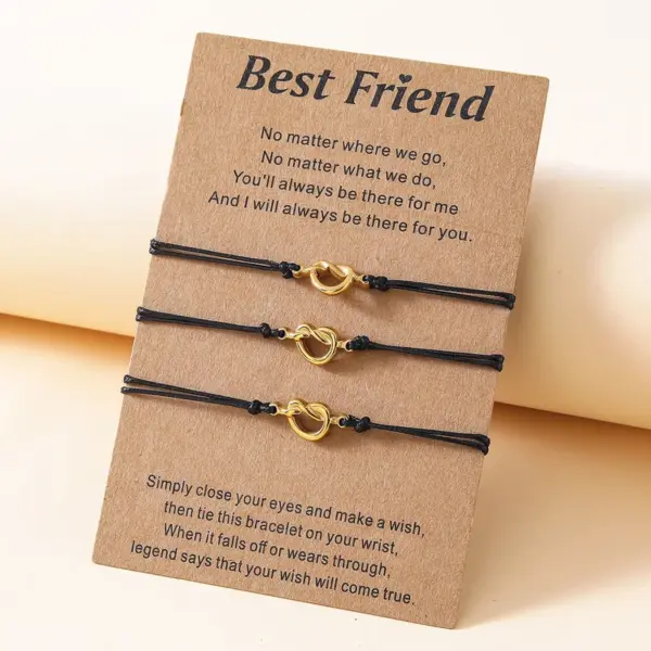 Wholesale New Knot Card Necklace Stainless Steel Fine Throwing 18k Real Gold Knotted Pendant Clavicle Chain