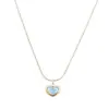 Wholesale Real Gold Plated Heart Shape 304 Stainless Steel Fashion Waterproof Non Tarnish Necklace