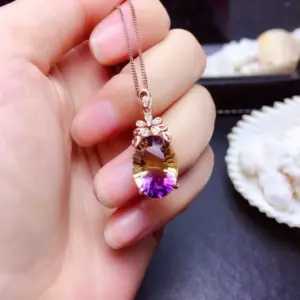 Purple Yellow Single Pendant [without Chain]]