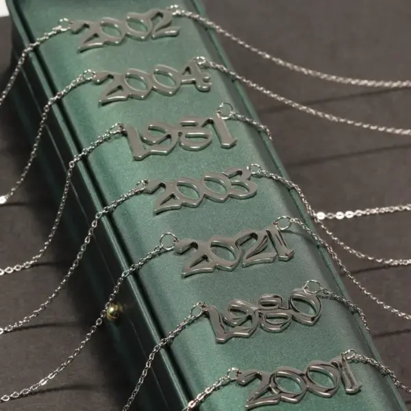 PVD Coated Gold Plated Letter 201 Stainless Steel Fashion 201 Stainless Steel Necklace