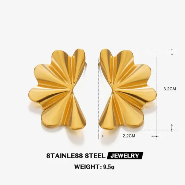 Wholesale Ion Plating (IP) 18K Gold Plated Solid Color 304 Stainless Steel Vacation Simple Style Waterproof Non Tarnish Ear Studs