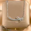 Wholesale Fashionable Minimalist Titanium Steel Necklace Women's Zirconia Clavicle Chain Elegant Luxury Jewelry Daily Wear Accessory