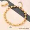Wholesale Casual Simple Style Round Oval Solid Color 304 Stainless Steel 18K Gold Plated Bracelets In Bulk