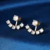 1 Pair Simple Style Shiny Anchor Plating Inlay 201 Stainless Steel Zircon 18K Gold Plated Ear Studs