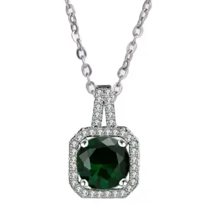 Steel Color Cross Chain / Green