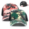 Wholesale Summer outdoor cap children's horsetail baseball net cap cotton camouflage sunscreen cap without CC label cap