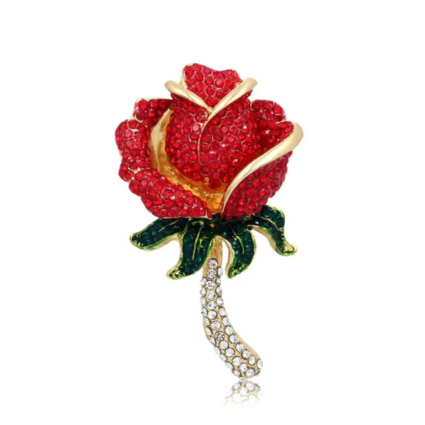 Wholesale Romantic Pin Flower Alloy Inlay Artificial Pearls Rhinestones Women'S Brooches