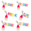 Wholesale Cross-Border Supply Back-To-School Season Teacher Keychain Student School Bag Pendant Grade Color Letter Key Cover