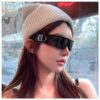 Wholesale Futuristic hairband sunglasses women's high-end goggles photo concave shape CD sunglasses UV protection M1U