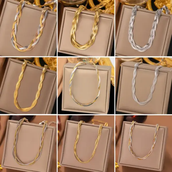 oly-bdac72be46bc9cbd6c0bc183fe0e3255 Wholesale Jewelry Simple Style Classic Style Solid Color Titanium Steel Plating Bracelets Necklace